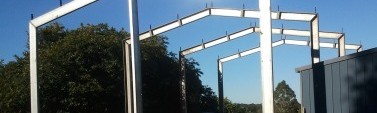 Portal frame shed onsite fabrication Brisbane
