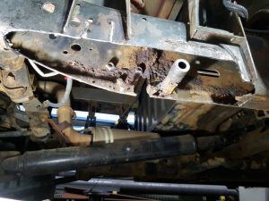 Chassis rust before repair by CIN Fabrications